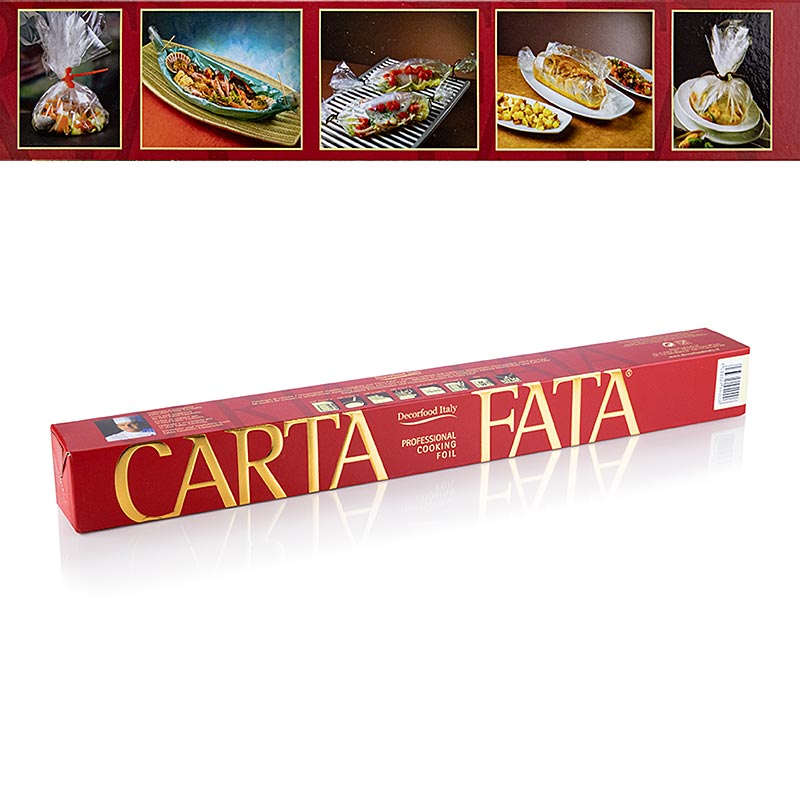 CARTA FATA® Koch u. Bratfolie, Hitzebeständig bis 220°C, 50 cm x 25 m - 1 Rolle, 25 m - Karton
