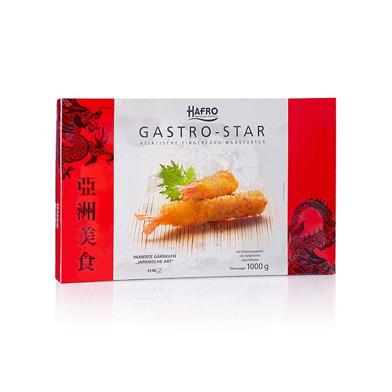 Asia Fingerfood - Crevettes à la japonaise, 40-50 pièces (Dim Sum) - 1 kg - boîte