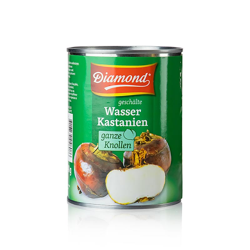 Vandkastanjer, skrællet, i vand, Diamant - 540 g - kan