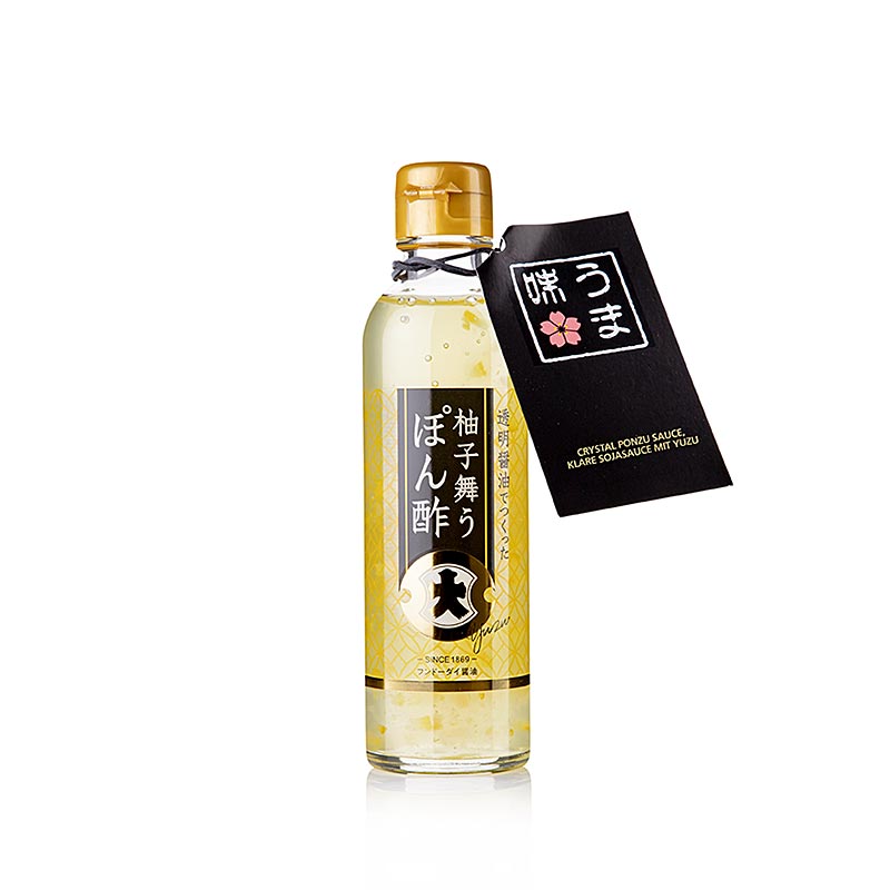 Crystal Ponzu Sauce, clear soy sauce with yuzu, Fundodai, Japan - 200ml - Bottle
