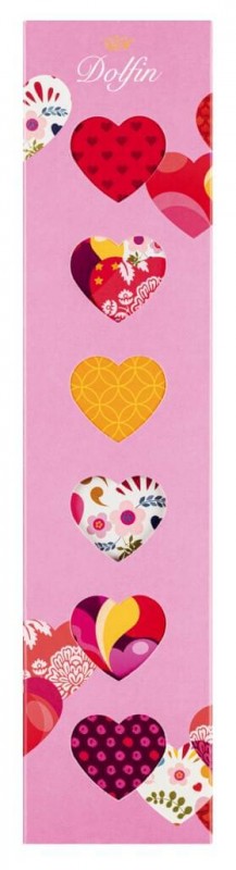 18 Carre Love, whole milk dark chocolate. gift pack. hearts, dolphin - 81g - pack