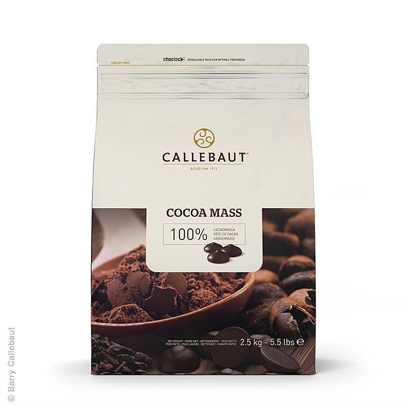 Callebaut Cacaomassa Extra, Callets, 100% Cacao CM-CAL-E4-U70 - 2,5 kg - tas