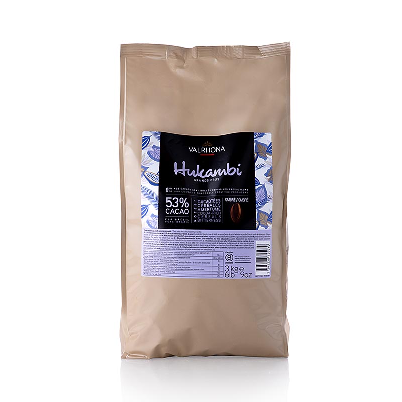 Valrhona Hukambi Lactee 53%, Callets, Whole Milk Couverture (49787) - 3kg - bag