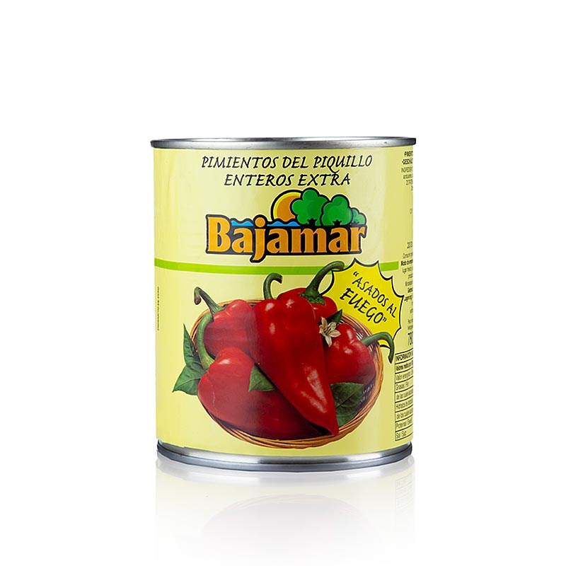 Pimiento Piquillo - Piquillo peberfrugt i deres egen juice, Bajamar - 780 g - kan