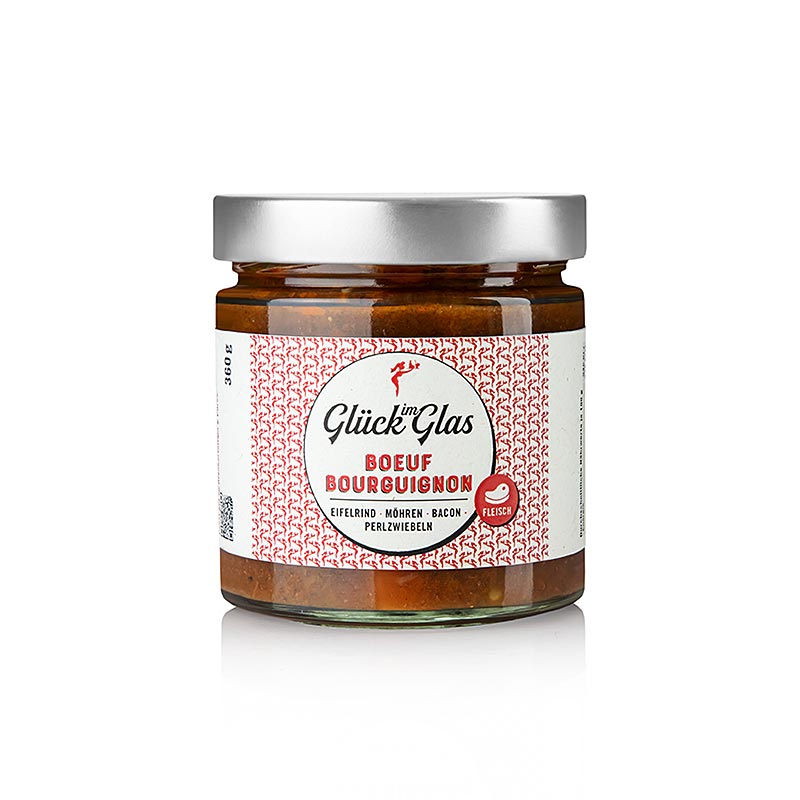 Glück im Glas - Boeuf Bourguignon, Ragout mit Eifelrind - 360 g - Glas Glück im Glas - Boeuf Bourguignon, Ragout mit Eifelrind - 360 g - Glas