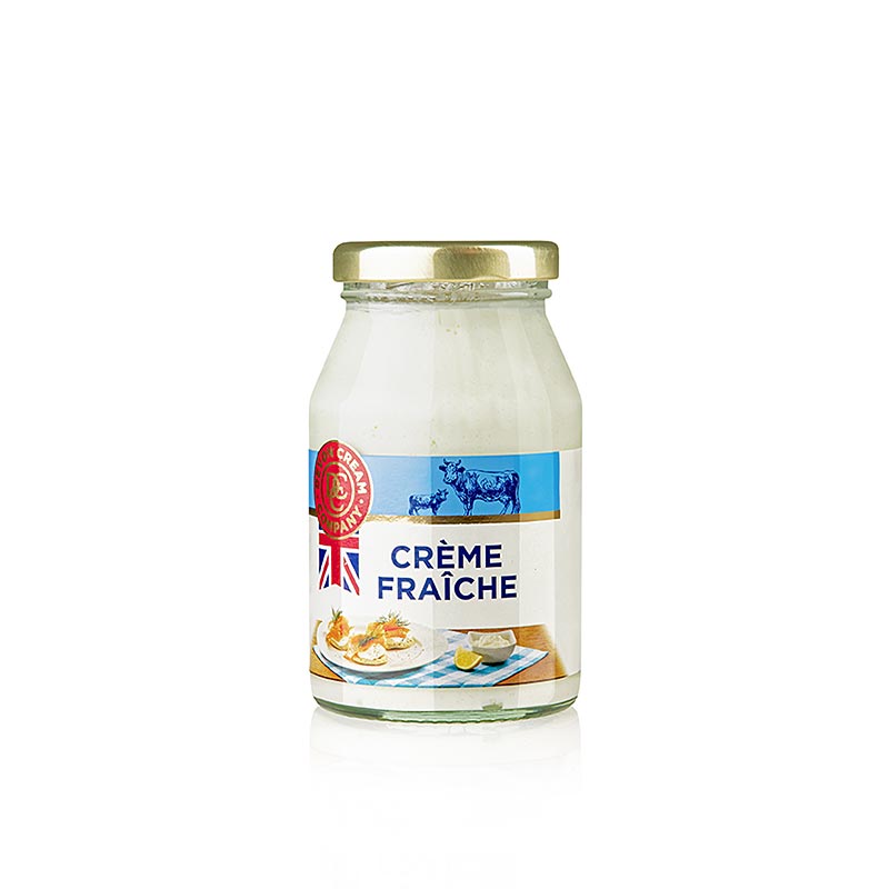 English creme fraiche, 39% fat - 170 g - Glass