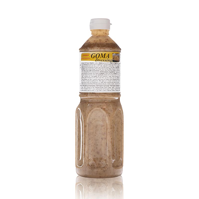 Sesame dressing - Goma dressing, for salad, vegetables, pasta, meat, Nihon shokken - 1 l - Pe-bottle