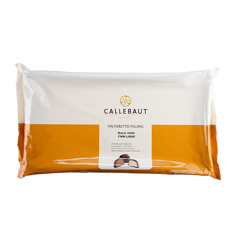 Callebaut Tintoretto - hvid praline påfyldning, neutral - 5 kg - Pe-spand