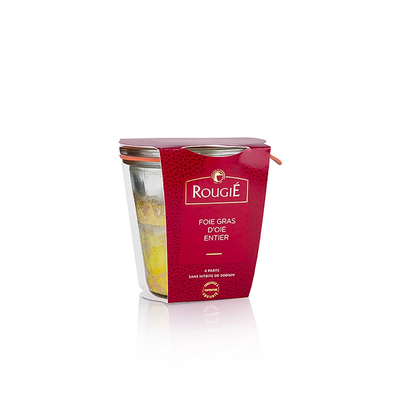 Whole goose liver, whole canned food, rougie - 180g - Glass