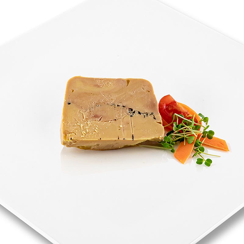Foie gras de canard au champagne, Sarawak et poivre maniguette, rougie - 180 g - coquille