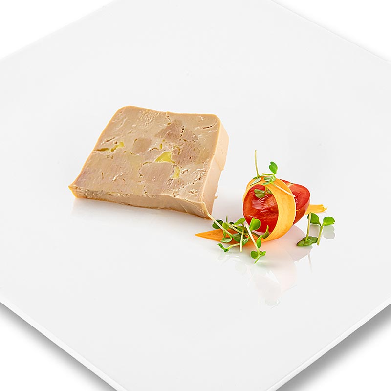 Entenleberblock, mit Stücken, Trapez, Halbkonserve, Foie Gras, Rougie - 180 g - Pe-schale