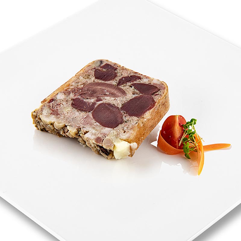 Terrine of duck meat Vigneronne, with chestnuts, trapeze, rougie - 1 kg - Pe-shell Terrine of duck meat Vigneronne, with chestnuts, trapeze, rougie - 1 kg - Pe-shell