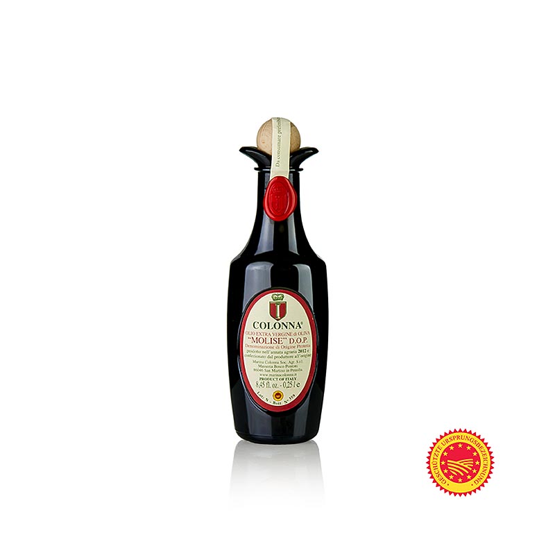 Huile d`olive extra vierge, Marina Colonna, Molise DOP/PDO, délicatement fruitée - 250 ml - bouteille