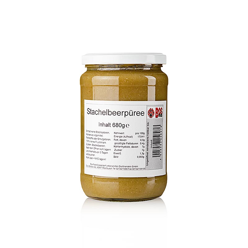 Gooseberry puree / pulp, finely strained - 680 g - Glass