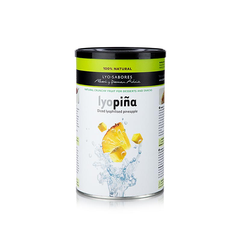 Lyo-Sabores, gefriergetrocknete Ananas-Würfel, 6-9mm - 100 g - Aromabox Lyo-Sabores, gefriergetrocknete Ananas-Würfel, 6-9mm - 100 g - Aromabox