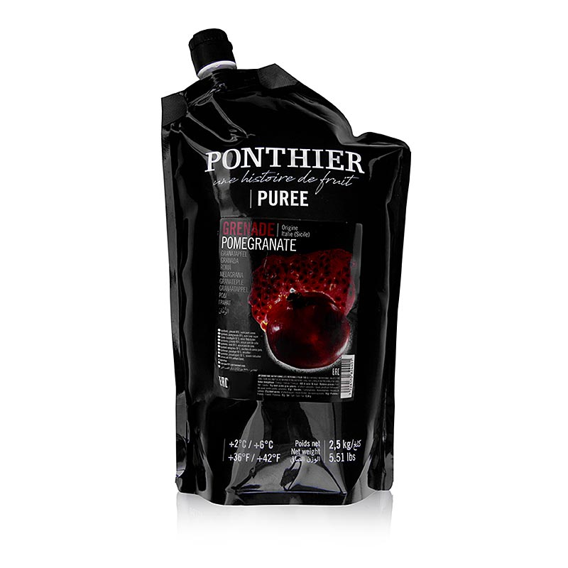Puree pomegranate, 10% sugar, ponthier - 1 kg - bag