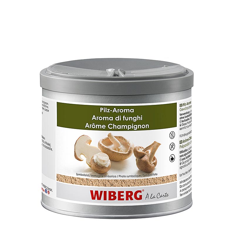 Wiberg Pilz-Aroma, Gewürzzubereitung mit Steinpilzen, Champignons, Shiitake - 200 g - Aromabox