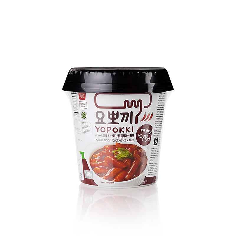YOPOKKI Reiskuchen Snack Cup, hot&spicy, halal - 140 g - Becher YOPOKKI Reiskuchen Snack Cup, hot&spicy, halal - 140 g - Becher