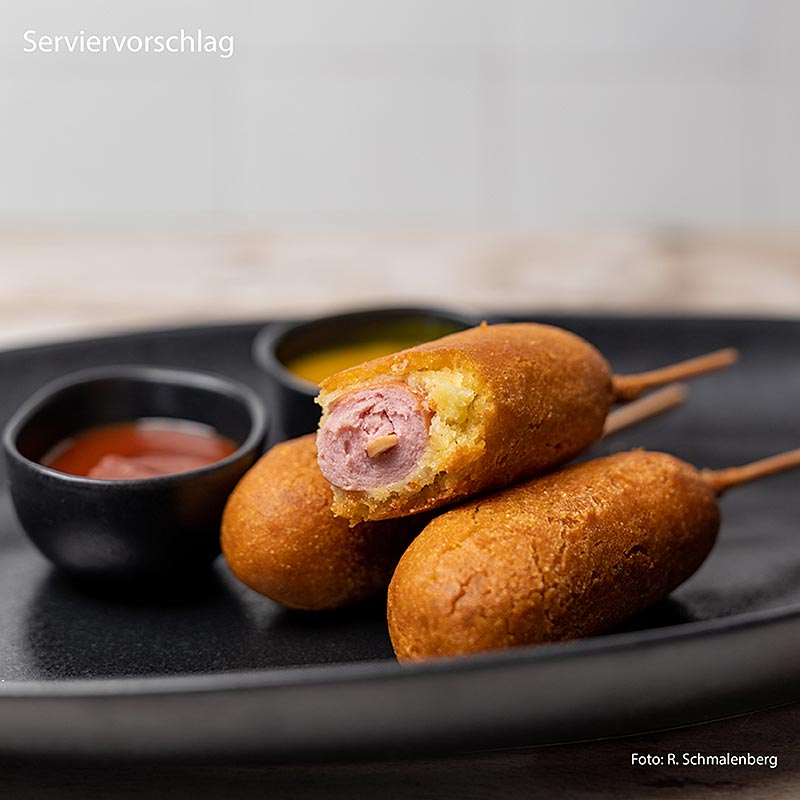 Corn Dogs am Stiel, Damhus - 3 kg, 40 x 75g - Karton