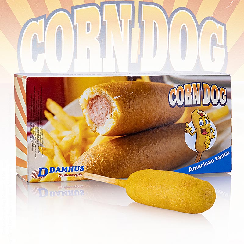 Corn Dogs am Stiel, Damhus - 3 kg, 40 x 75g - Karton