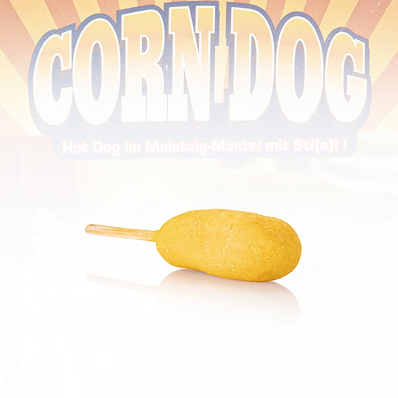 Corn Dogs on a Stick, Damhus - 2.5kg, 50x50g - Cardboard