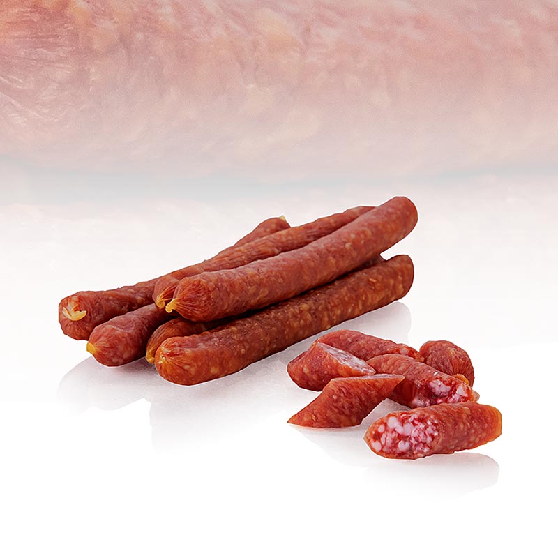 Vulcano Vulcanossi Paprika (würzig-scharf), Mini Salamis - 85 g - Beutel