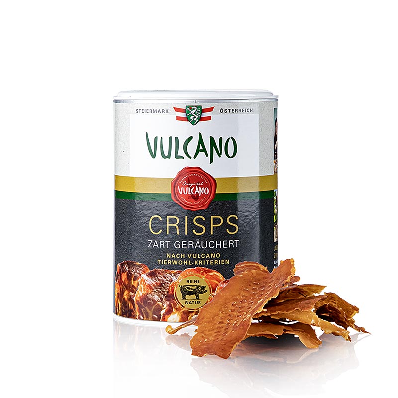 VULCANO Crisps, Schinken - Chips, zart geräuchert - 35 g - Pe-dose