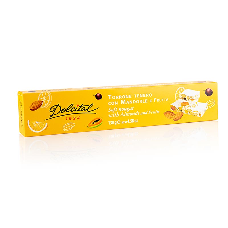 Torrone Riegel - Frutta, Mandel & Früchte, weich, Dolcital - 130 g - Box