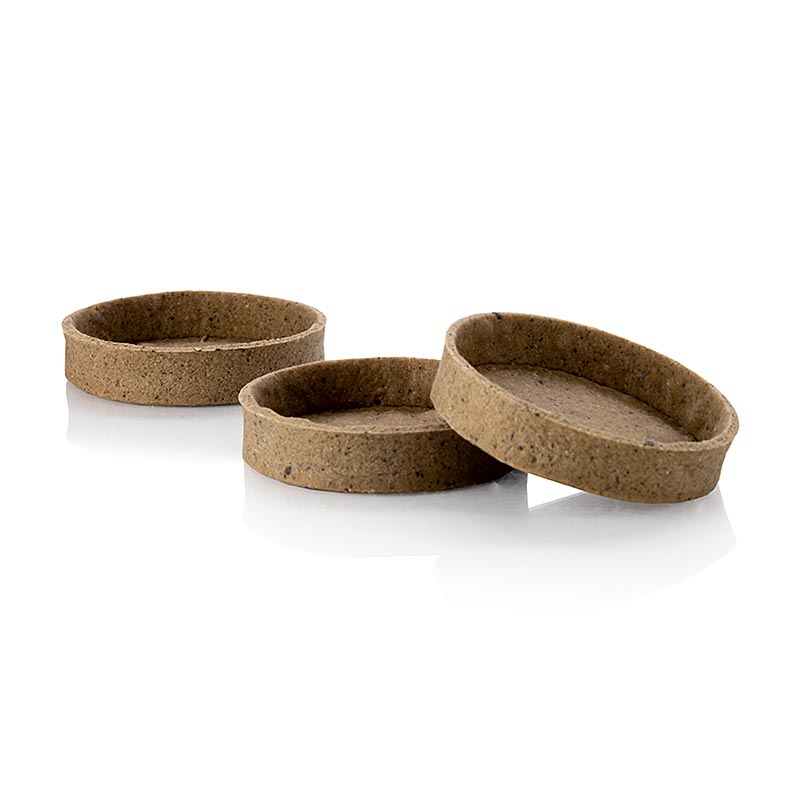 Veganske glutenfri desserttarteletter, Ø 76 x 16 mm h, La Rose Noire - 1,035 kg, 45 stk - karton