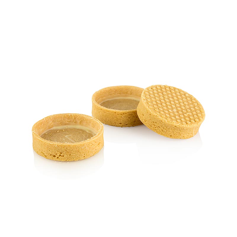 Dessert tartlets vanilla, coated, Ø 48 x 19 mm h, La Rose Noire - 1.375 kg, 125 pcs - Cardboard