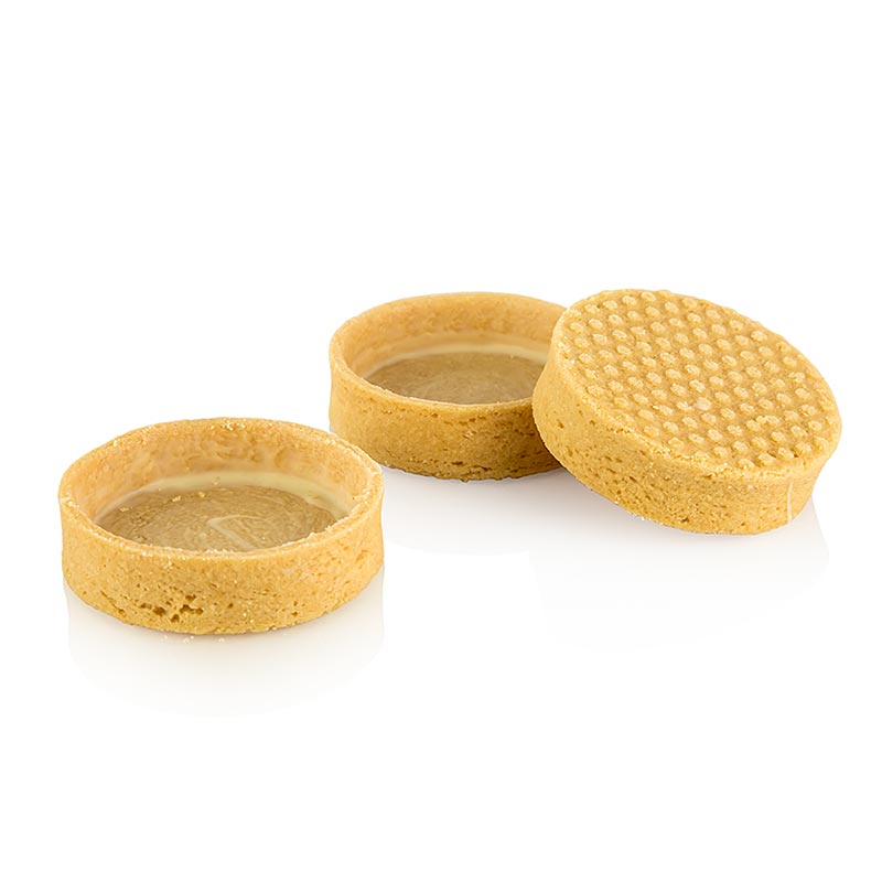 Dessert tartlets vanilla, coated, Ø 57 x 16 mm h La Rose Noire - 1.44 kg, 120 pcs - Cardboard