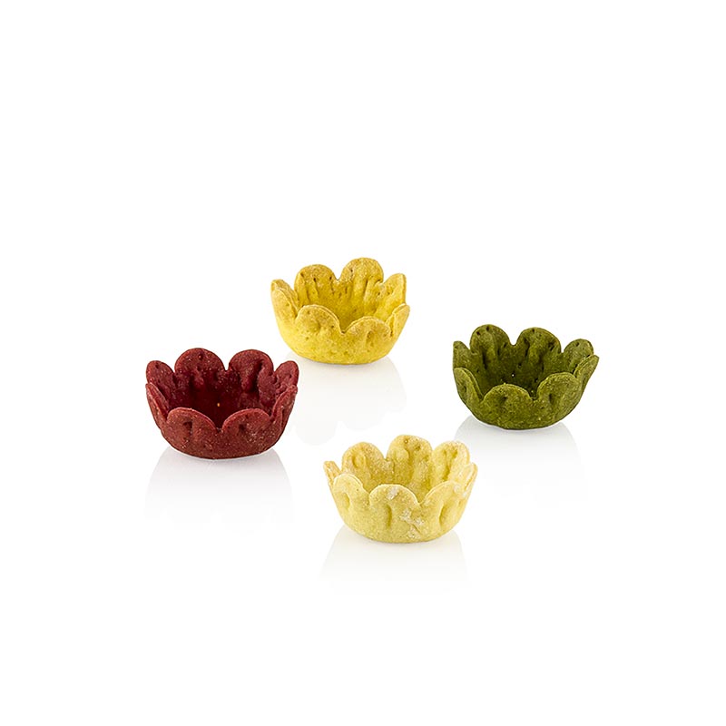 Cups Gemüse Tartelettes Rote Bete-Karotte-Zwiebel-Spinat, Ø 3 x 1,5 cm, Pidy - 336 g, 96 Stück - Karton