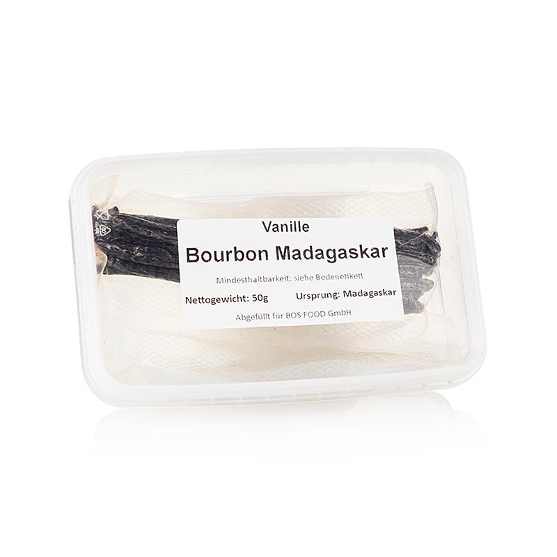 Bourbon-Vanille Schoten, aus Madagaskar, ca. 15 Stangen - 50 g - Pe-dose