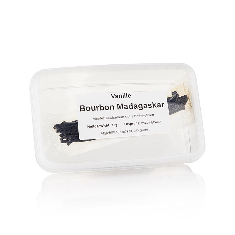 Gousses de vanille Bourbon, de Madagascar, environ 7 bâtonnets - 25g - PE peut