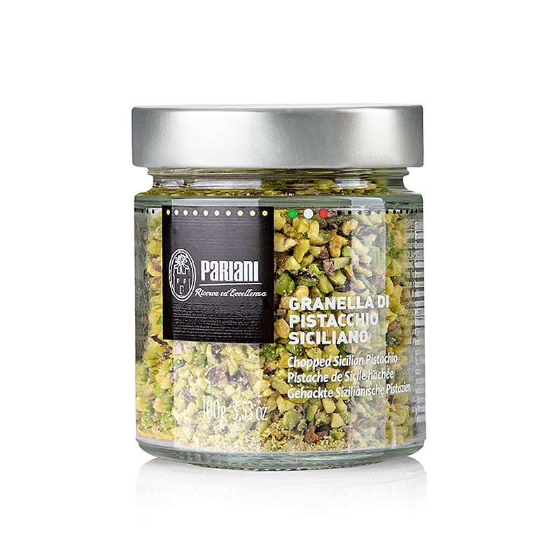 Pistacienødder, hakket, sicilianske pistacienødder, Pariani - 100 g - Pe-dosis