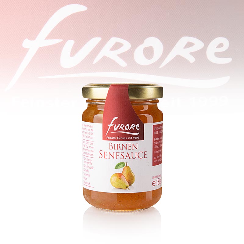 Furore - Birnen-Senf-Sauce, mit Stücken - 130 ml - Glas
