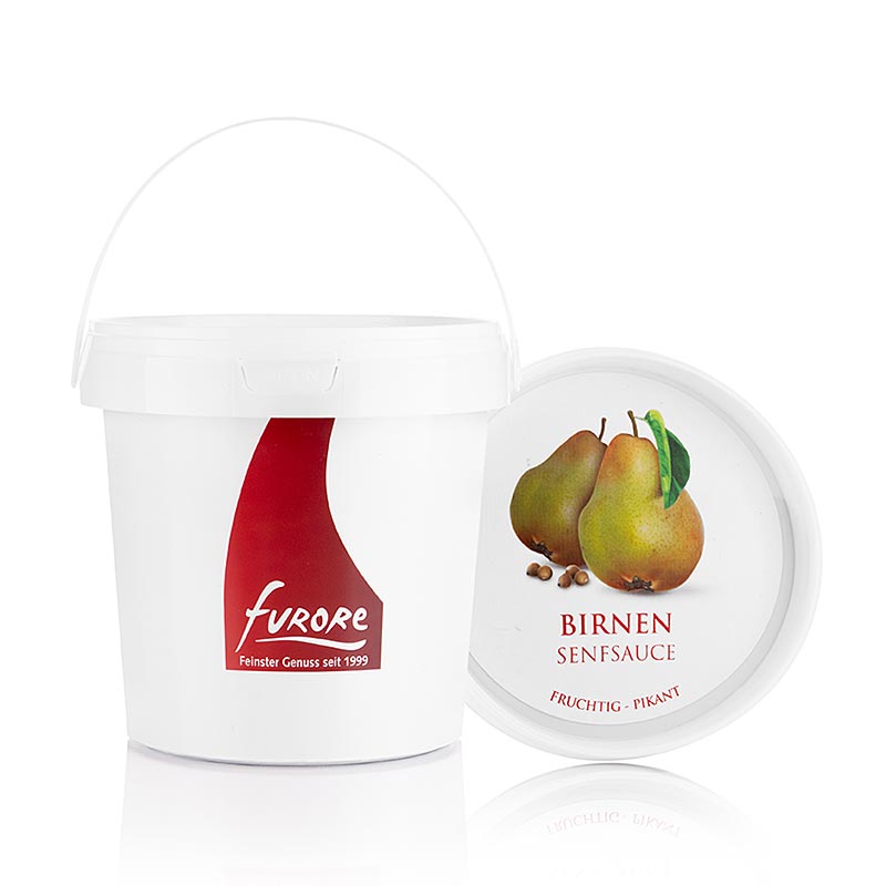 Furore - pear and mustard sauce, with pieces - 1.3 kg - Pe-bucket