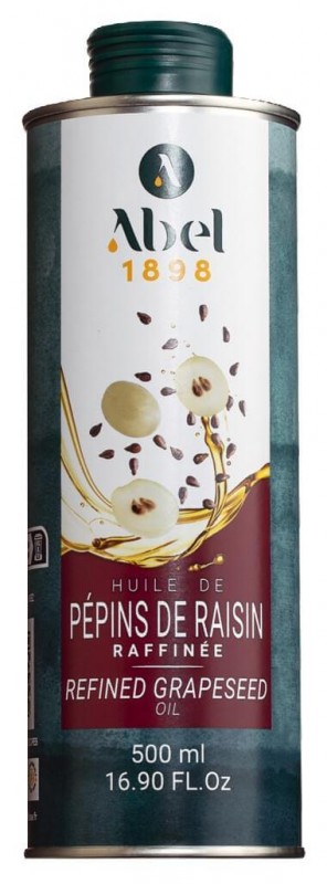 Druefrøolie, druefrøolie, Huilerie Lapalisse - 500 ml - kan