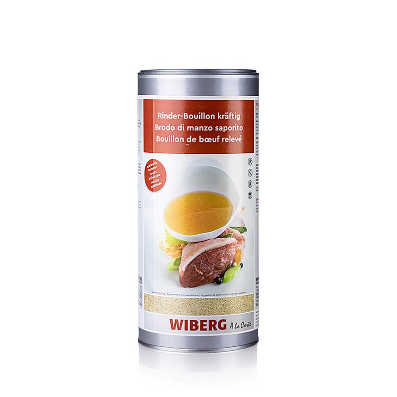 Bouillon de boeuf Wiberg, fort, 1100g, pour 50 l - 1,1 kg - boîte à arômes