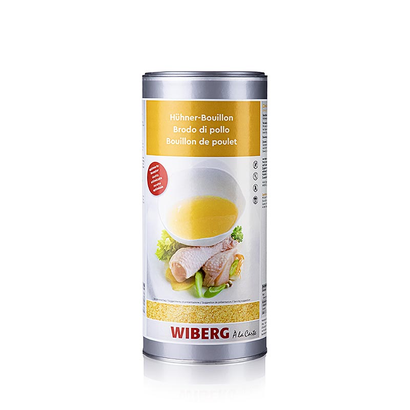 Bouillon de poulet Wiberg clair, fort, pour 45 l - 1 kg - boîte à arômes