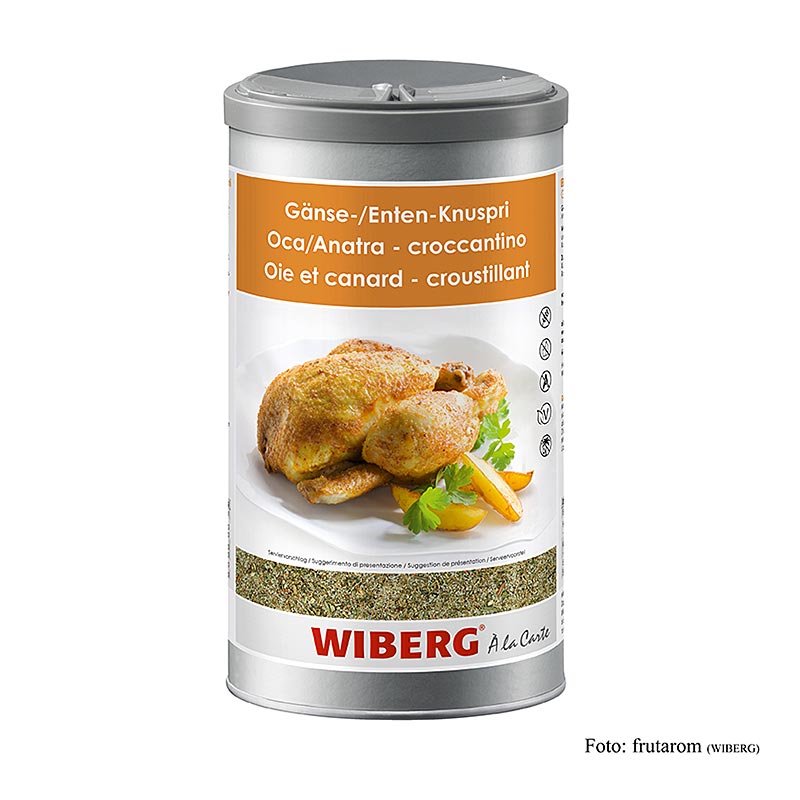 Sel d`assaisonnement croustillant d`oie / canard Wiberg - 950g - Sans danger pour les aromes