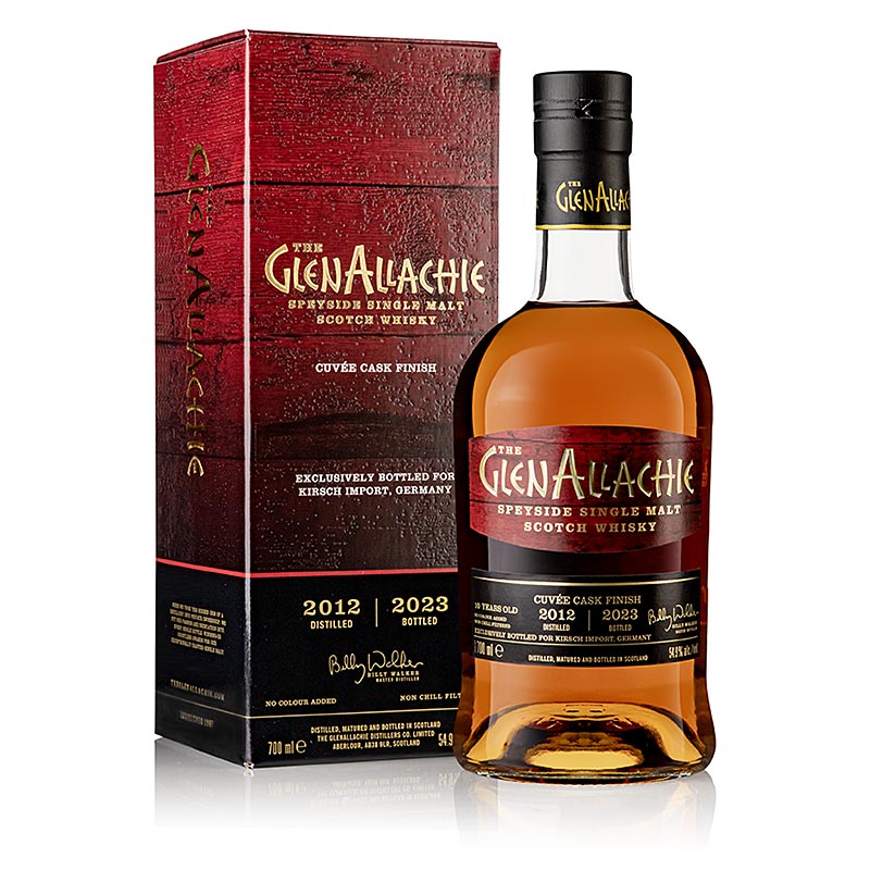 Whisky single malt Glenallachie 10 ans PX, Moscatel et Ruby, 54,9%, Speyside - 700ml - Bouteille
