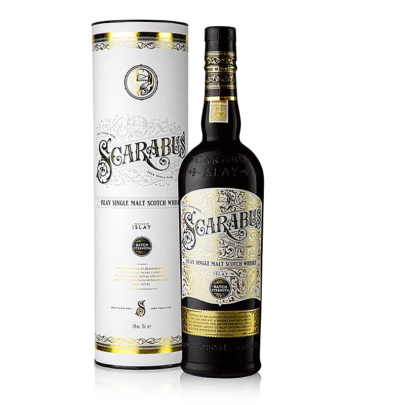 Single Malt Whiskey Scarabus Batch Strength, 57% ABV, Islay Scotland, in GP - 700ml - Bottle