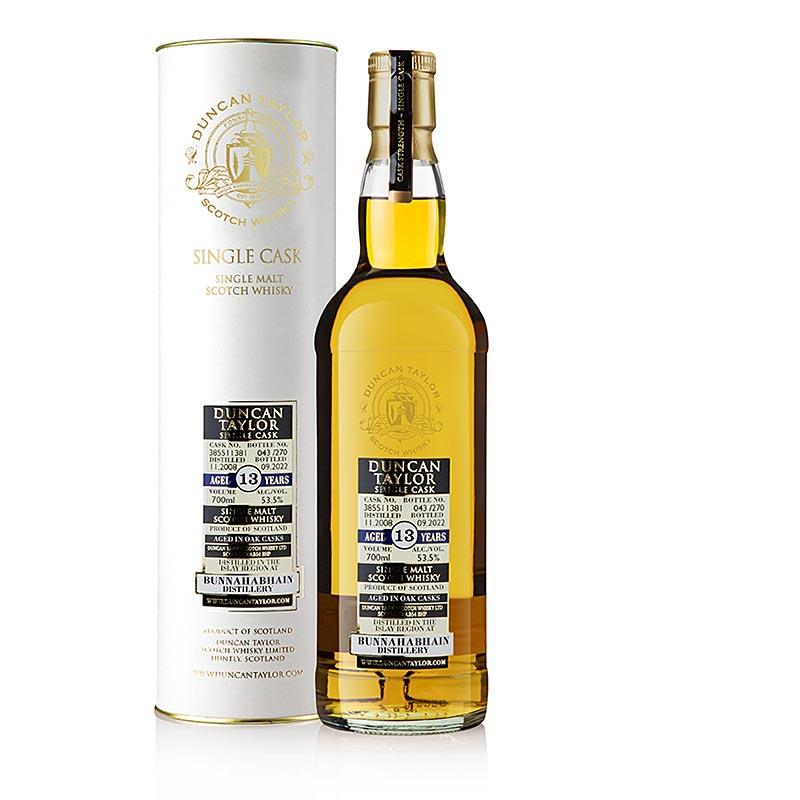 Single Malt Whisky Duncan Taylor Bunnahabhain 2008-2022, 53,5 % ABV, Islay - 700 ml - Flaske