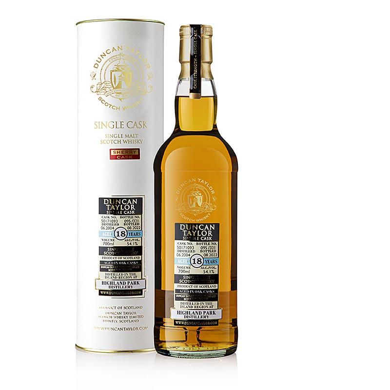 Single malt whisky Duncan Taylor Highland Park 18 år, 54,1% ABV, Orkney - 700 ml - Flaske