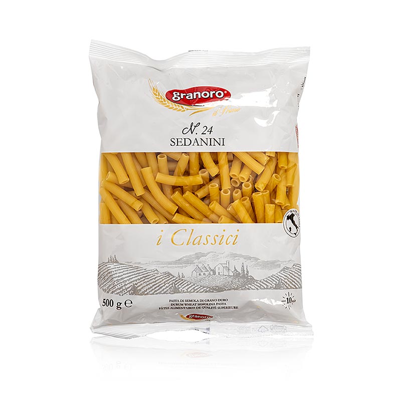 Granoro Sedanini, ähnlich der Penne Rigate, No.24 - 500 g - Tüte