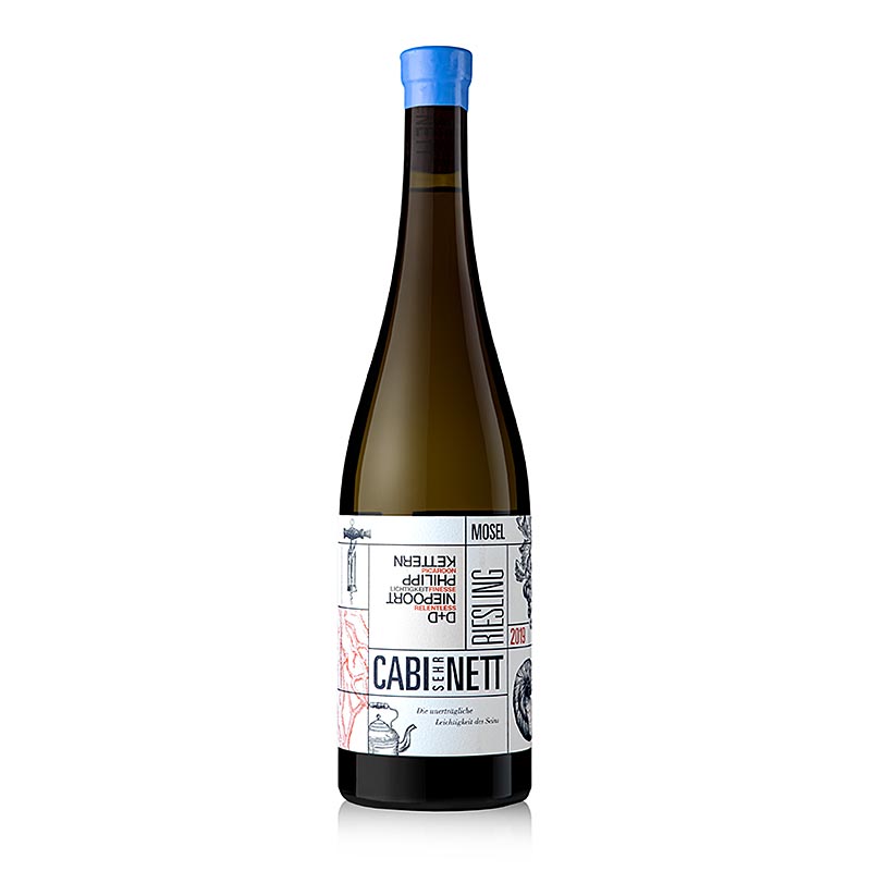 2019er Cabi Sehr Nett Riesling Kabinett, trocken, 7,5% vol., Fio Wein - 750 ml - Flasche