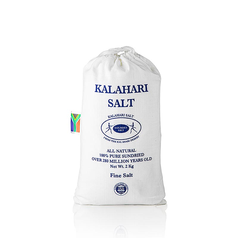 Silver Crystal salt fra Kalahari, fin - 2 kg - Stofpose