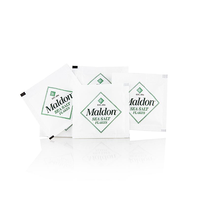 Maldon Sea Salt Flakes, sachets, England - 2kg, 2,000 x 1g - Cardboard