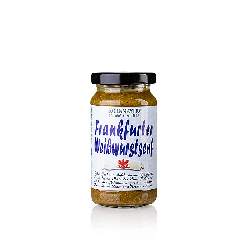 Kornmayer Frankfurt white sausage mustard, with apple cider - 210ml - Glass